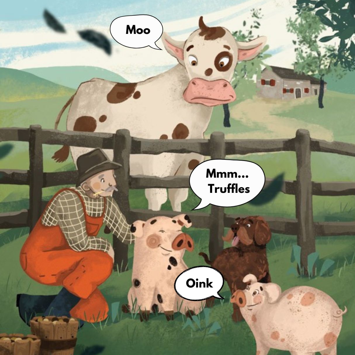 Truffle Cat: The City Cat Who Wanted to Become a Truffle Pig (Children's Board Book)